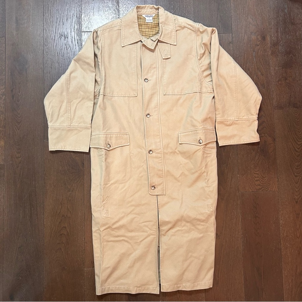 Vintage Williamsburg Canvas Trench Coat Jacket Men's Size Medium